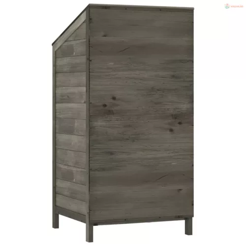 Antracitszürke tömör fenyőfa kerti fészer 55 x 52 x 112 cm