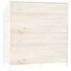 Fehér tömör fenyőfa kerti fészer 102 x 52 x 112 cm