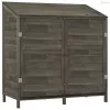 Antracitszürke tömör fenyőfa kerti fészer 102 x 52 x 112 cm