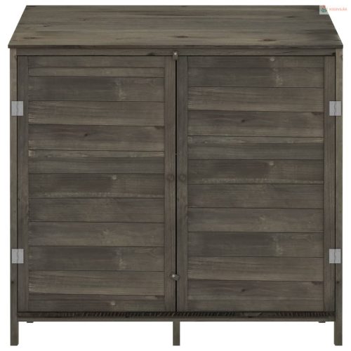 Antracitszürke tömör fenyőfa kerti fészer 102 x 52 x 112 cm