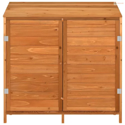 Barna tömör fenyőfa kerti fészer 102 x 52 x 112 cm
