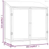 Barna tömör fenyőfa kerti fészer 102 x 52 x 112 cm