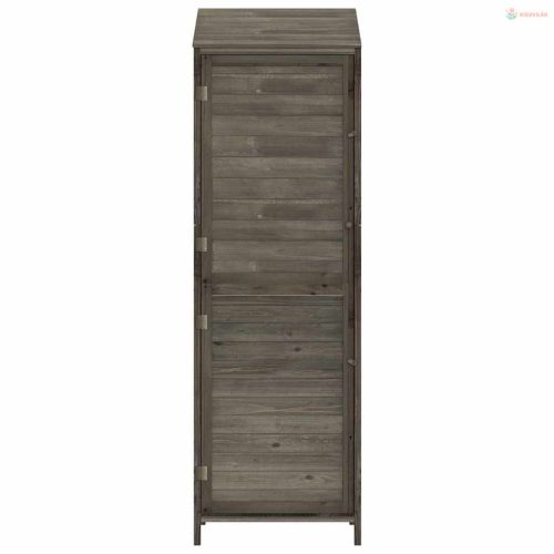 Antracit tömör fenyőfa kerti fészer 55x52x174,5 cm