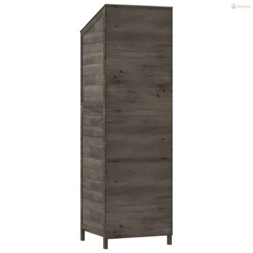 Antracit tömör fenyőfa kerti fészer 55x52x174,5 cm