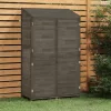 Antracit tömör fenyőfa kerti fészer 102x52x174,5 cm