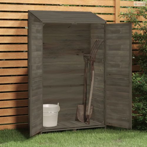 Antracit tömör fenyőfa kerti fészer 102x52x174,5 cm