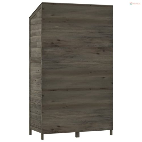 Antracit tömör fenyőfa kerti fészer 102x52x174,5 cm