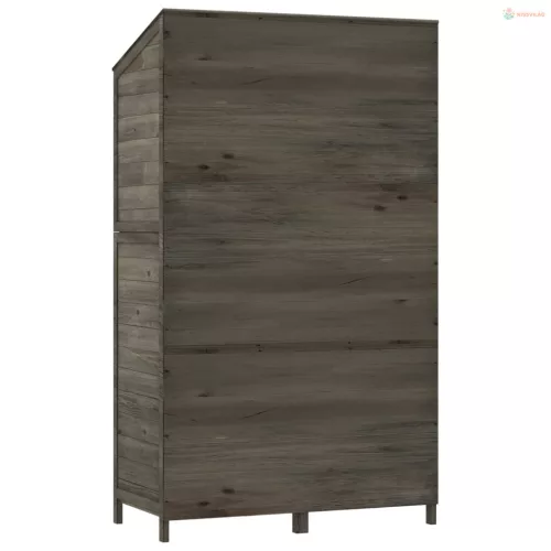 Antracit tömör fenyőfa kerti fészer 102x52x174,5 cm
