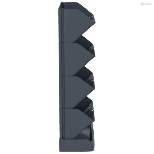 4 db antracitszürke polipropilén függőleges kerti növénytartó