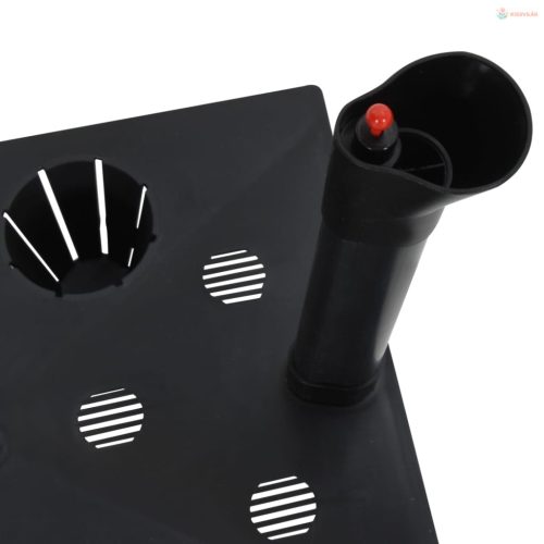 Antracitszürke polipropilén rattan kerti magaságyás 60x25x46 cm