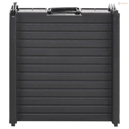 Fekete műanyag összecsukható kutyarámpa 153 x 40 x 12,5 cm