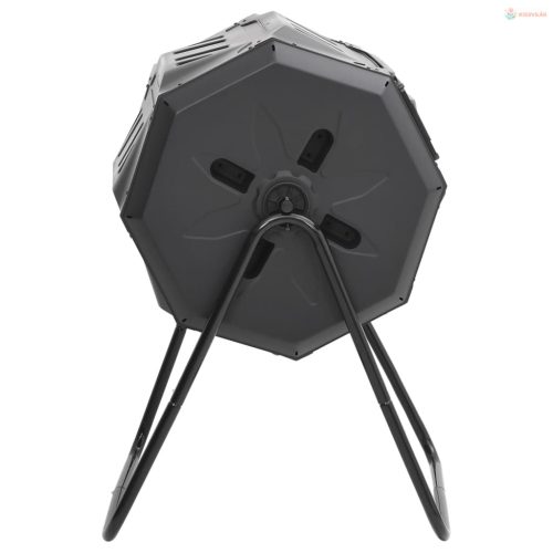 Fekete kerti komposztálóláda 73 x 64 x 95 cm 160 L