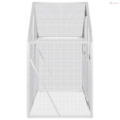 Ezüstszínű alumínium madárház 179 x 100 x 185 cm