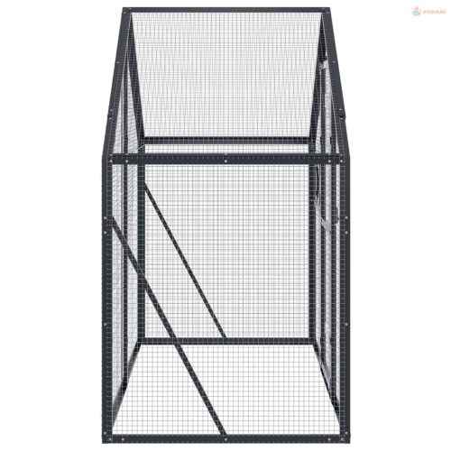 Antracitszürke alumínium madárház 179x100x185 cm