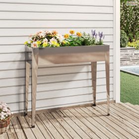 Horganyzott acél kerti virágtartó 100,5 x 40,5 x 90 cm