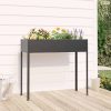 Antracitszürke horganyzott acél kerti ültető 100,5x40,5x90 cm