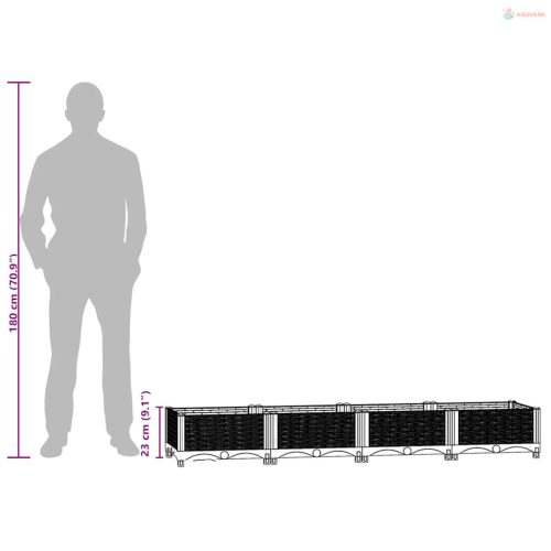 Polipropilén magaságyás 160 x 40 x 23 cm