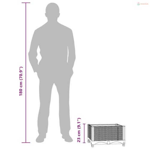 Polipropilén magaságyás 40 x 40 x 23 cm