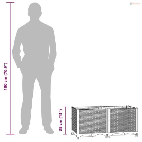 Polipropilén magaságyás 80 x 40 x 38 cm