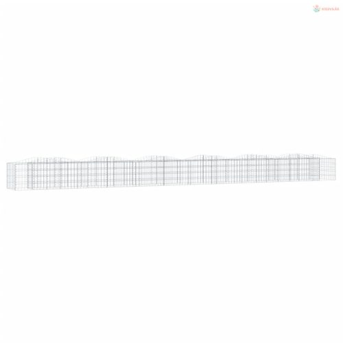 Íves horganyzott vas gabion magaságyás 600x50x50 cm