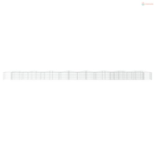 Íves horganyzott vas gabion magaságyás 800x50x50 cm