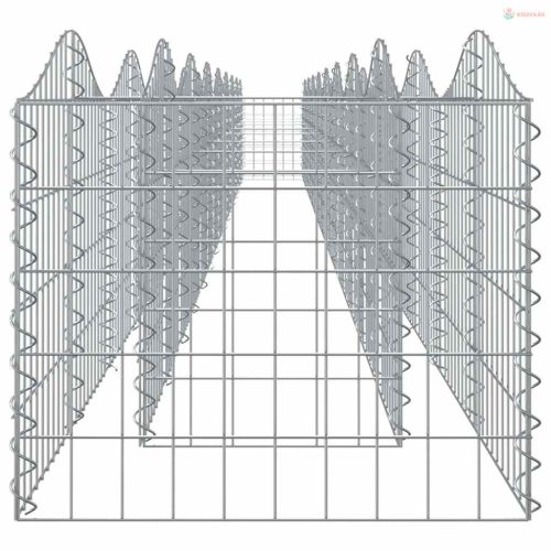 Íves horganyzott vas gabion magaságyás 800x50x50 cm
