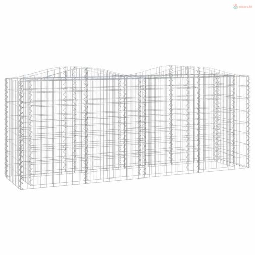 Íves horganyzott vas gabion magaságyás 200x50x100 cm