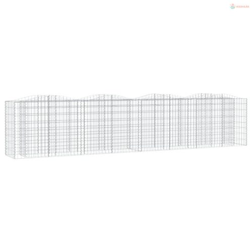 Íves horganyzott vas gabion magaságyás 400x50x100 cm