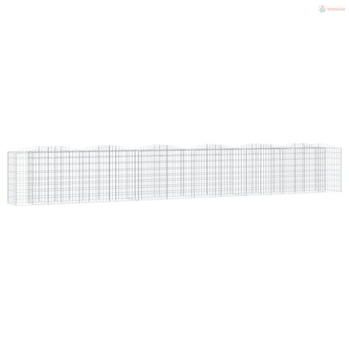 Íves horganyzott vas gabion magaságyás 600 x 50 x 100 cm