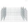 Íves horganyzott vas gabion magaságyás 200x100x50 cm