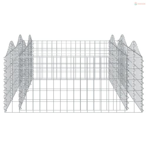 Íves horganyzott vas gabion magaságyás 200x100x50 cm