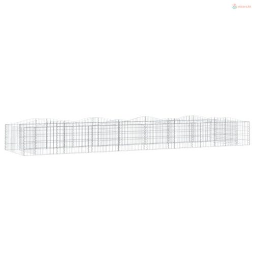 Íves horganyzott vas gabion magaságyás 400x100x50 cm