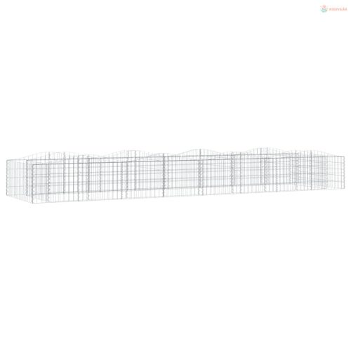 Íves horganyzott vas gabion magaságyás 600x100x50 cm