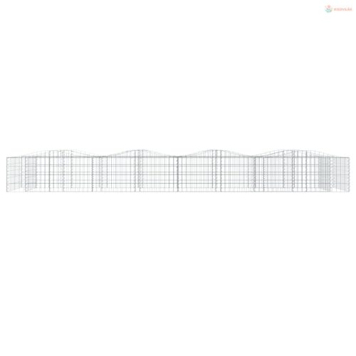 Íves horganyzott vas gabion magaságyás 600x100x50 cm
