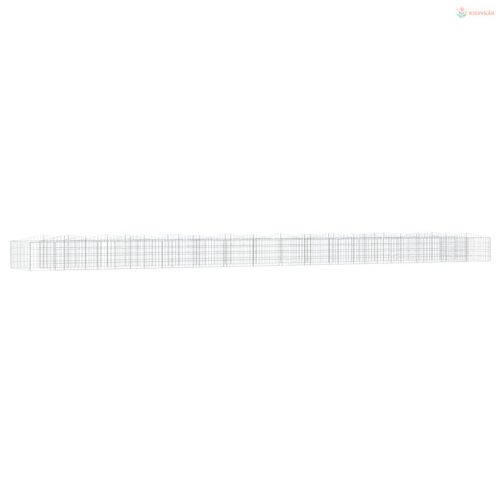 Íves horganyzott vas gabion magaságyás 800x100x50 cm