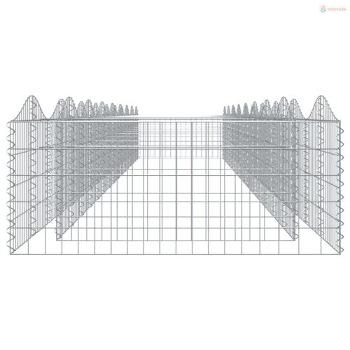 Íves horganyzott vas gabion magaságyás 800x100x50 cm