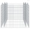 Íves horganyzott vas gabion magaságyás 200 x 100 x 100 cm