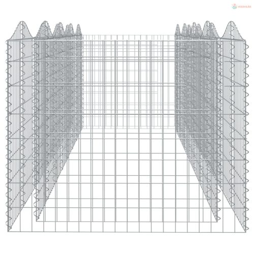 Íves horganyzott vas gabion magaságyás 400 x 100 x 100 cm