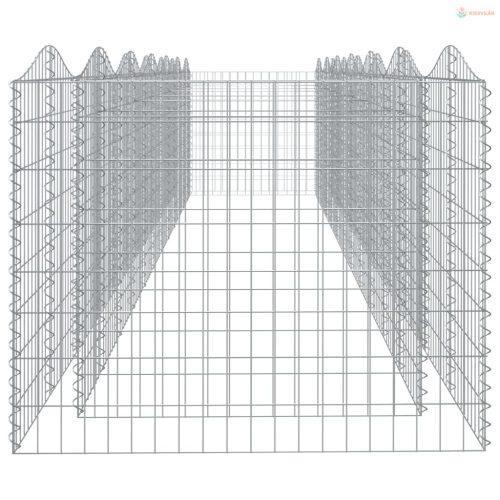 Íves horganyzott vas gabion magaságyás 600 x 100 x 100 cm