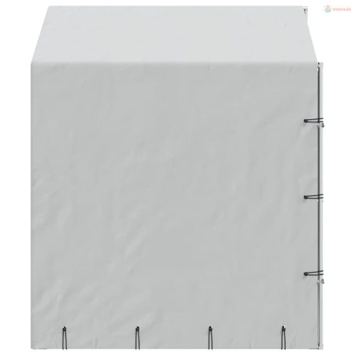 Ezüstszínű horganyzott acél kutyakennel tetővel 2x2x2,5 m