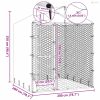 Ezüstszínű horganyzott acél kutyakennel tetővel 2x2x2,5 m
