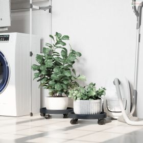 2 db szürke kerekes virágtartó átmérő 34 cm 35 kg