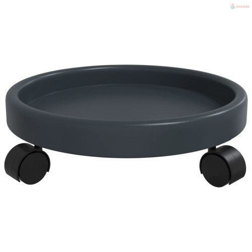 2 db szürke kerekes virágtartó átmérő 34 cm 35 kg