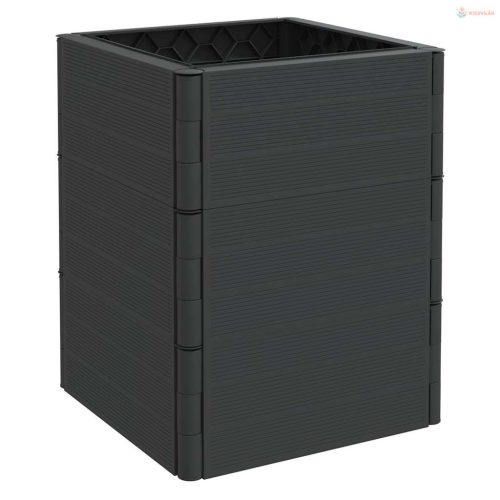 Antracitszürke PP kerti ültetőláda