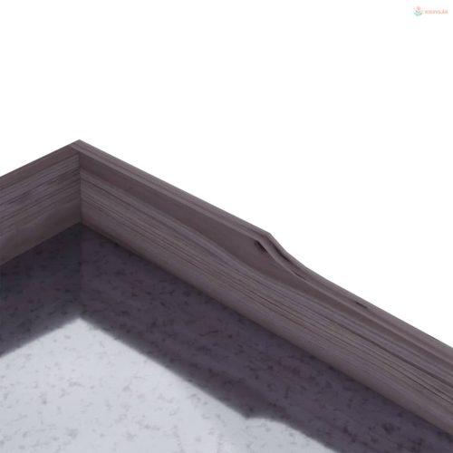 Szürke tömör fenyőfa növénytartó asztal polcokkal 78x38x82,5 cm