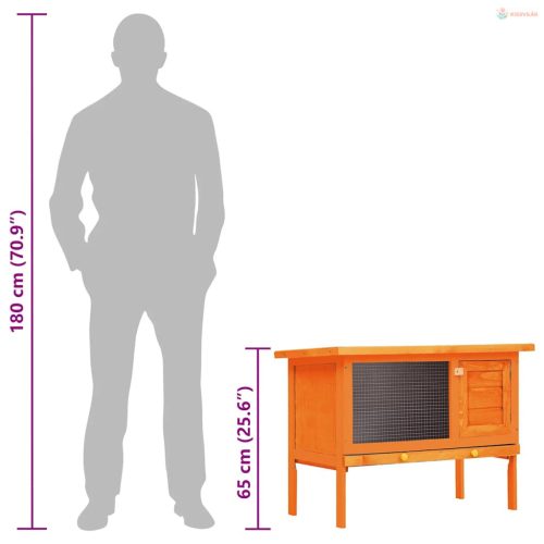 Kültéri 1 szintes fa nyúlketrec kisállatok számára