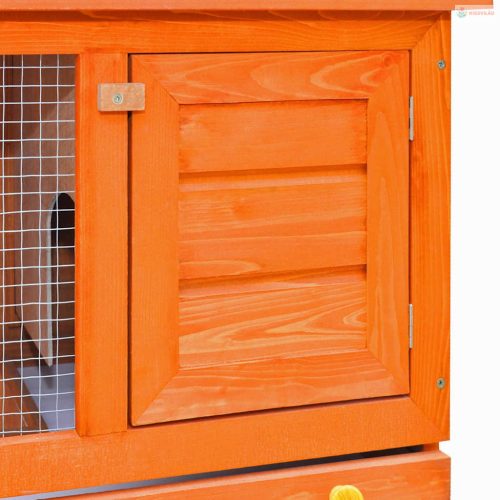 Kültéri fa nyúlketrec kisállatok számára 1 ajtóval