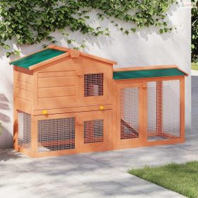 Kültéri nagyméretű fa nyúlketrec/kisállatketrec