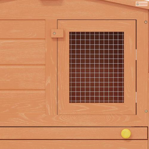 Nagyméretű fa nyúlketrec kisállatok számára, tetővel