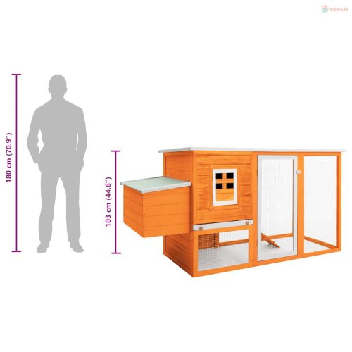 Kültéri fa tyúkól 1 tojástartó ketreccel